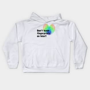 heart fingerprints Kids Hoodie